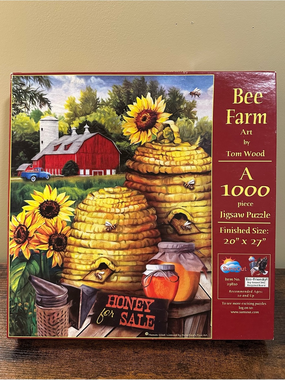 Sunsout Bee Farm TOM WOOD  1000-Piece Jigsaw Puzzle Complete